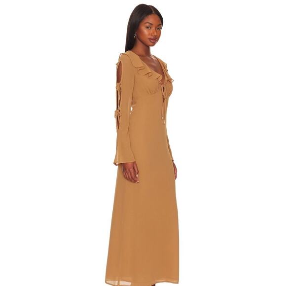 Tularosa Jamie Maxi Dress in Brown Sugar NWOT Size Small - Picture 2 of 3